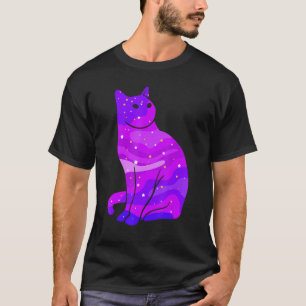 Camiseta Gato Galáxico do Universo de Gatos do Espaço Ext