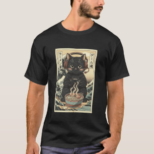 Camiseta Gato Gamer Kawaii Fofo Ramen Japonês Retro Engraça