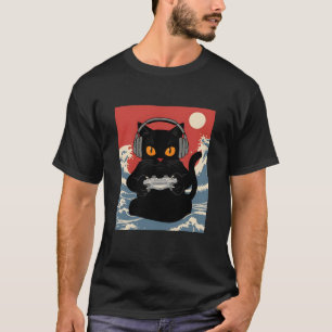 Camiseta Gato Gamer Legal Fantasia Sombria Vibrações de Con