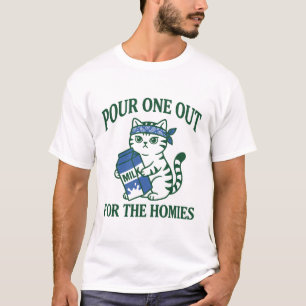 Camiseta Gato Gângster Derrama Um Pelo Amigos Engraçado