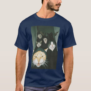 Camiseta Gato gangster engraçado olhar espreitar meme de ga