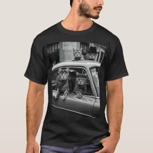 Camiseta Gato Gângster Presentes Engraçados de Gatinho Mafi