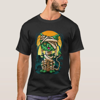Camiseta Gato Gatinho Animal de Estimação Múmia Zumbi do Ha