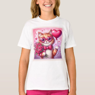 Camiseta Gato/gatinho Dia de os namorados