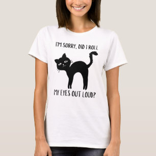 Camiseta Gato Gatinho Eu Rolei Meus Olhos Alto Sarcástico