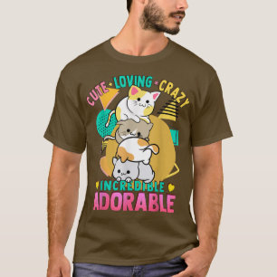 Camiseta Gato Gatinho Filha Cuta Kawaii Adorável Louco