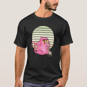 Camiseta Gato Gatinho Fofo Engraçado Com Fome Pronto para C