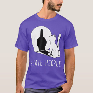 Camiseta Gato Gatinho Mal-Humorado Não Gosto de Pessoas Gat
