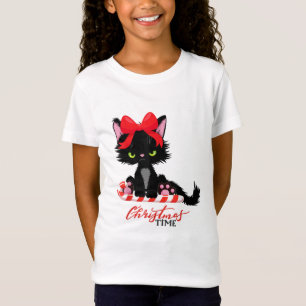 Camiseta Gato Gatinho Preto Mal-Humorado Natal