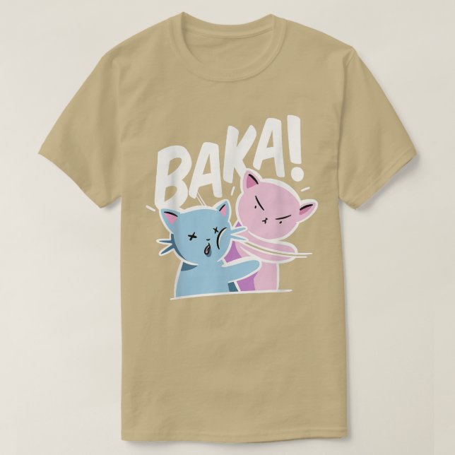 Camiseta Gato Gato De Baka E Anime  (Frente do Design)