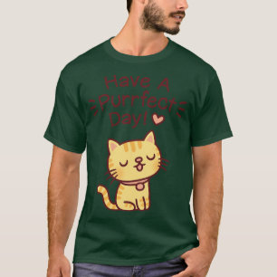 Camiseta Gato Gato De Comprimido Bonito Tem Um Arma De Dia 