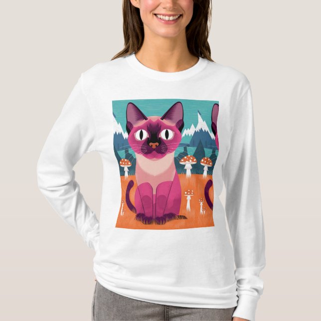 Camiseta Gato-Gato-Gato - Design Felino (Frente)