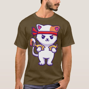 Camiseta Gato Gato Gato Gato De Captura Peixe 1