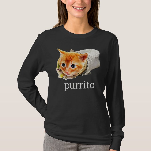 Camiseta Gato Gato Gato-Gato-Gato-Gato-Gato Purrito Burrito (Frente)