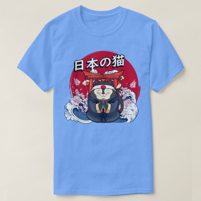 Camiseta Gato Gato Gato Gato Gato Gato Japonês Festival Jap (Frente do Design)