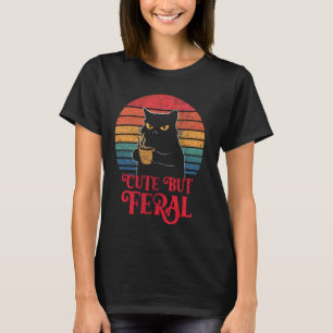 Camiseta Gato Gato-Gato-Gato-Gato, Mas Design De Café-Feral