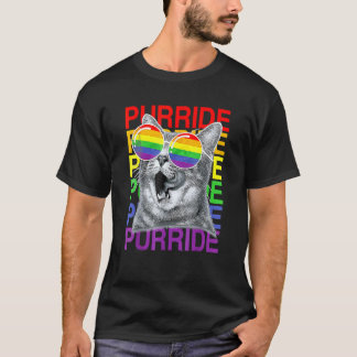 Camiseta Gato Gato Gato Gato-Orgulho gay Mês Sinalizador ar