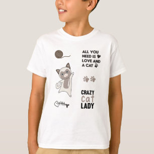 Camiseta Gato Gato Gato Gato Vestido Pintel Dito Penas