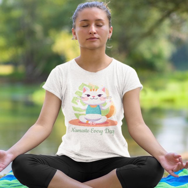Camiseta Gato Gato Gato Gelado Professora Mãe Mulheres Pres (Cute Cat Yoga Lover Teacher Mom Women Gift)