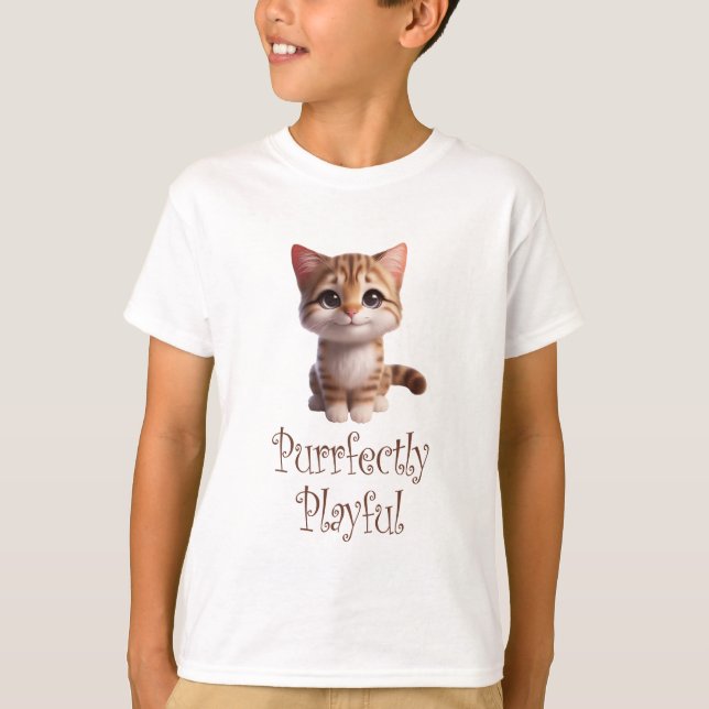 Camiseta Gato Gato Gato Puramente Repleto (Frente)