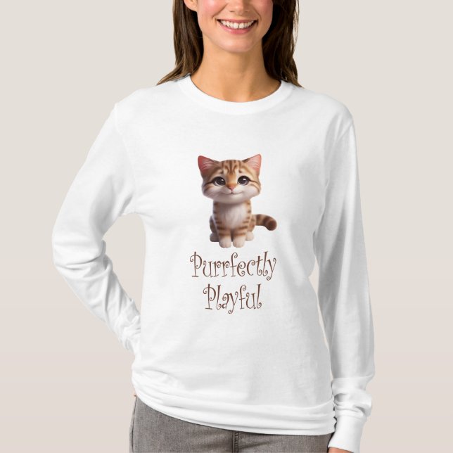 Camiseta Gato Gato Gato Puramente Repleto (Frente)