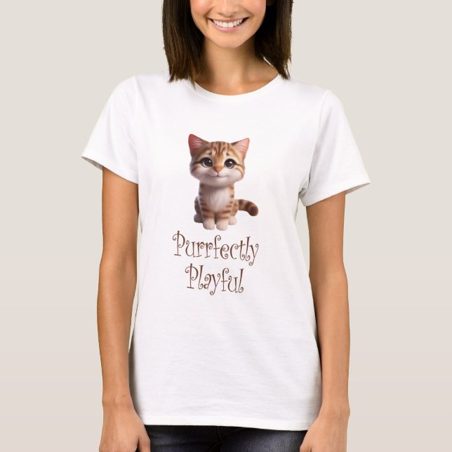 Camiseta Gato Gato Gato Puramente Repleto (Frente)