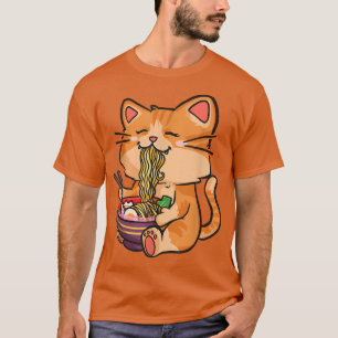 Camiseta Gato Gato Gato-Ramen - Otaku Manga Kawaii Cat Ani