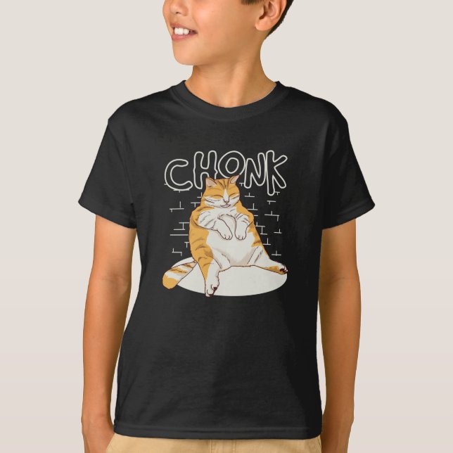 Camiseta Gato Gato Gordo Chonk Chonky Meme Chonker Cat (Frente)
