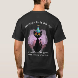 Camiseta Gato | Gato Sarcástico de Chapéu de Festa | Campeã