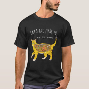 Camiseta Gato Gatos São Feitos De Açúcar Tempero Gatinho V