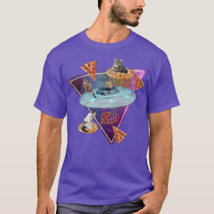 Camiseta Gato Gay Gay de Pizza Espacial UFO Engraçado