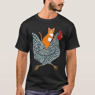 Camiseta Gato Gengibre Engraçado Laranja Gatinho Galinha Ca