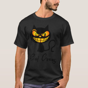 Camiseta Gato Gênio Mau Diabólico Sorridente