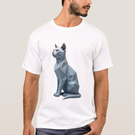 Camiseta Gato geométrico