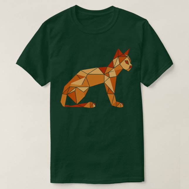 Camiseta Gato Geométrico (Frente do Design)