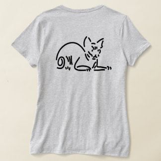 Camiseta Gato Geométrico Abstrato | Construção de Linha Sim