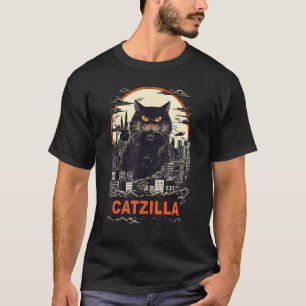 Camiseta Gato Gigante Na Cidade Catzilla