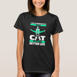 Camiseta Gato Ginasta  Ginástica Acrobática Artística