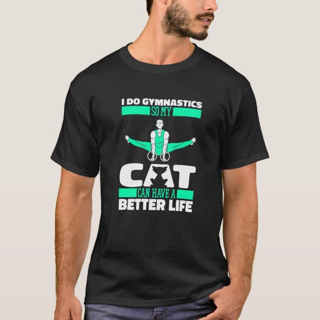 Camiseta Gato Ginasta  Ginástica Acrobática Artística (Frente)