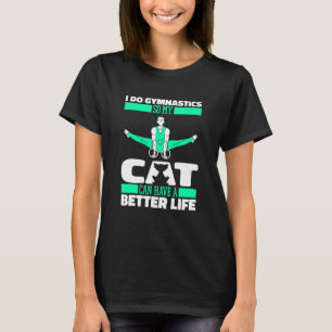 Camiseta Gato Ginasta   Ginástica Artística Acrobática