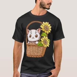 Camiseta gato giro com girassol 5