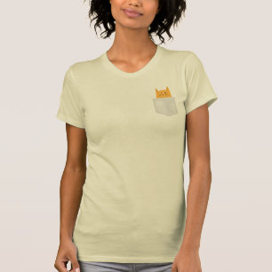 Camiseta Gato giro em Pocket, espie um boo, Figurume Hallow