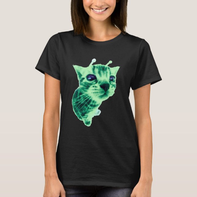 Camiseta Gato Gnarp Meme de Gato Alien Idiota Meme Brainrot (Frente)