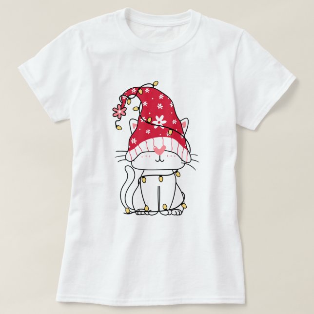 Camiseta Gato Gnomo Fofo (Frente do Design)