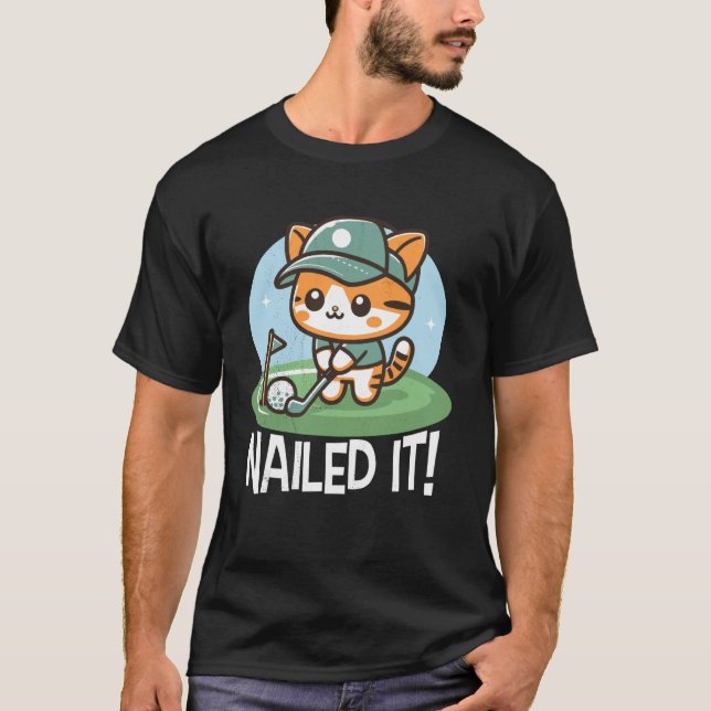 Camiseta Gato golfista. Mandou bem! (Frente)
