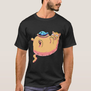 Camiseta Gato Gordo com Peixe