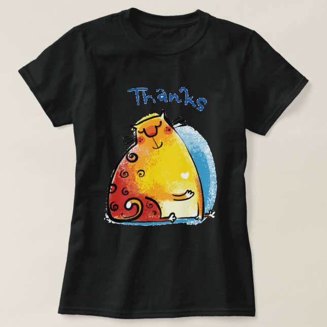 Camiseta Gato Gordo Doce (Frente do Design)