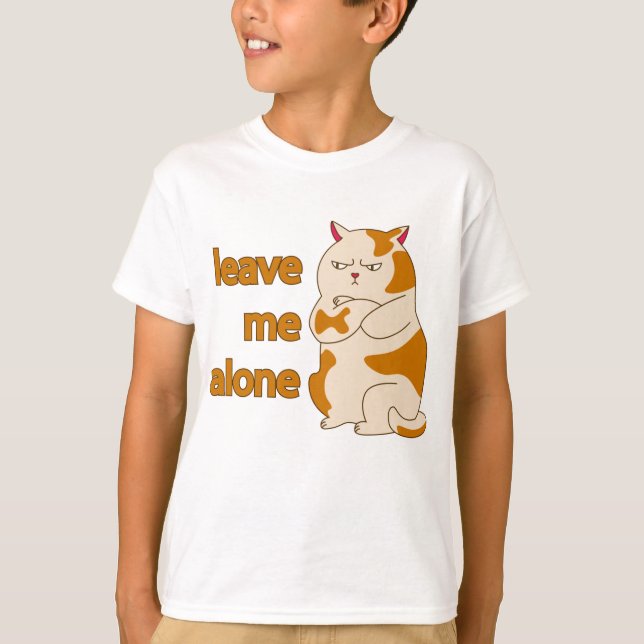 Camiseta Gato gordo me deixa em paz, T-Shirt (Frente)