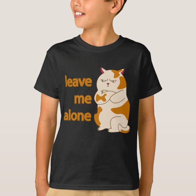 Camiseta Gato gordo me deixa em paz, T-Shirt (Frente)