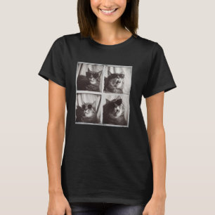 Camiseta Gato gordo no estilo máquina de foto vintage, gato